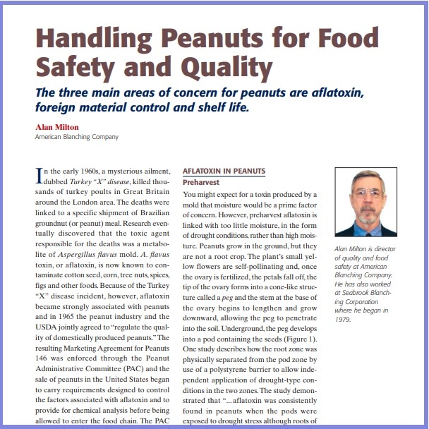 2013- Handling Peanuts For Food Safety- Paper