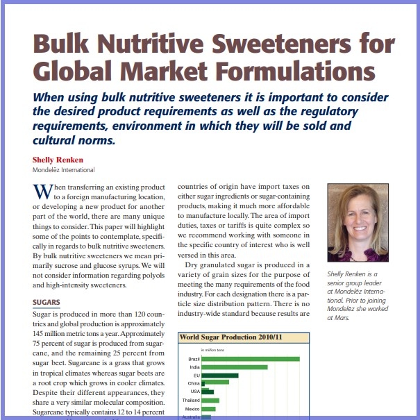 2013- Bulk Nutritive Sweeteners- Paper