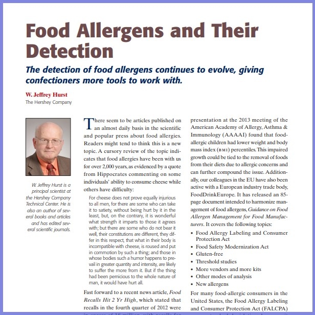 2013- Food Allergens And Their Detection- Paper