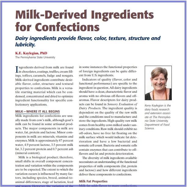 2014-Milk-Derived Ingredients For Confection-Paper