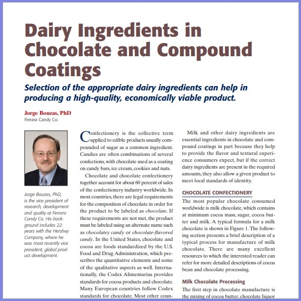 2014- Dairy Ingredients In Chocolate- Paper