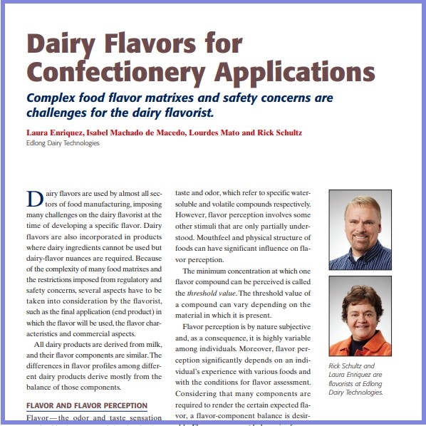 2014- Dairy Flavors For Confectionery- Paper