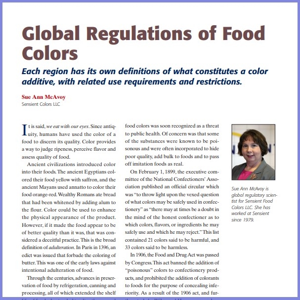 2014- Global Regulations Of Food Colors- Paper
