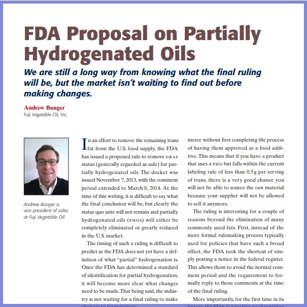 2014-FDA Proposal On Hydrogenated Oils-Paper