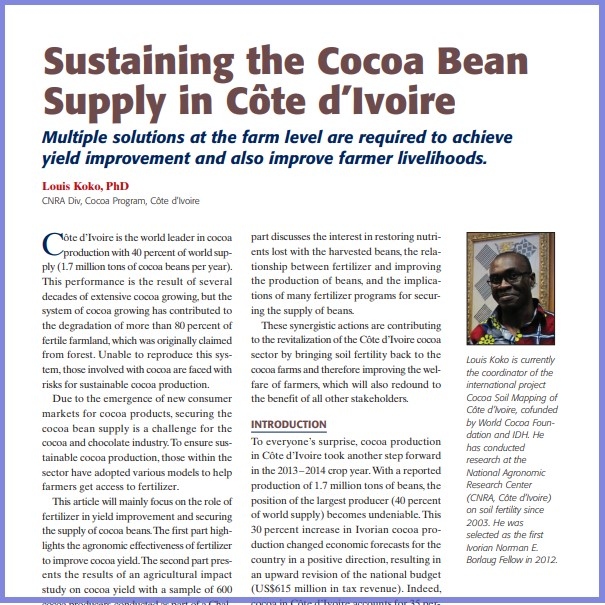2015-Sustaining The Cocoa Bean Supply- Paper