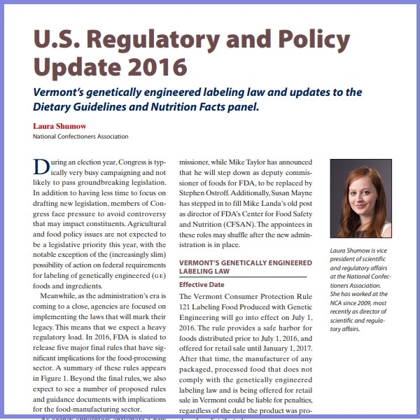 2016-U.S. Regulatory And Policy Update-Paper