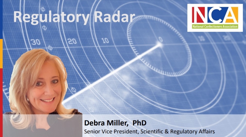 Product Description: Debra Miller, PhD, National Confectioners Association. Presented at the 2019 conference</br></br>In the past year, the US federal as well as many state and local governments and Canada have issued regulations or programs that will affect the confectionery industry. In October, the New York Department of Health announced a program to encourage sugar reductions in packaged foods. The state of California is reviewing food dyes and Canada is finalizing sweeping labeling and nutrition guidance revisions. Meanwhile, FDA has outlined its innovation plan which includes modernizing claims, ingredient labels and standards of identity and will also continue implementation of the revised nutrition facts label and menu/vending labeling. On the food safety side, FDA has issued proposed and final guidance documents on the Food Modernization and Safety Act and plans to improve the timeliness and communication of food recalls. In late December, USDA issued its final rule on the disclosure of bio-engineered (a.k.a. GMO) ingredients. The rule outlines definitions, thresholds, exemptions and provides four mechanisms for disclosure and rules for record-keeping with a final compliance date of for all foods entering commerce of January 1, 2022. This talk will address the latest updates on these topics and more.</br> 2019- Regulatory Radar-Video