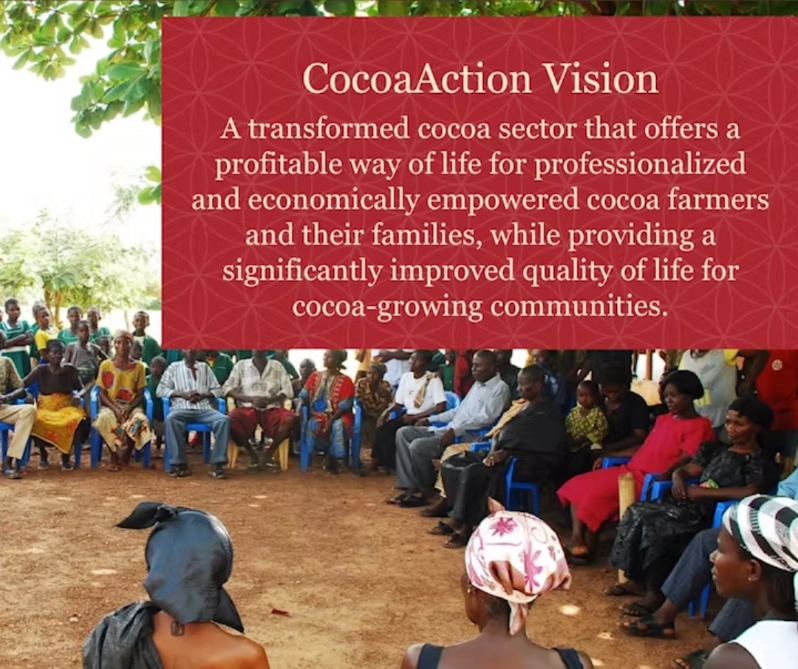 Product Description: Tim McCoy, Senior Director, World Cocoa Foundation. Presented at the 2017 conference</br></br>The World Cocoa Foundation’s CocoaAction strategy brings the world’s leading cocoa and chocolate companies together to accelerate sustainability and improve the livelihoods of cocoa farmers. CocoaAction engages producing-country governments, cocoa farmers, and the cocoa industry to boost productivity and strengthen community development in Côte d’Ivoire and Ghana – the largest cocoa producing countries in the world. This presentation will detail CocoaAction’s successes thus far and provide an overview of its key elements, including training in good agricultural practices, delivery of improved planting materials and measurable improvements in cocoa-growing communities through access to quality primary education, child labor monitoring and women’s empowerment.</br> 2017- CocoaAction Program Update-Video