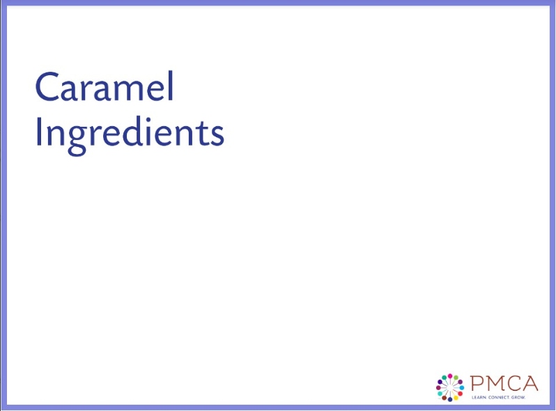 Product Description: Caramel, Fudge, And Toffee- 2014</br> 2014-Caramel Ingredients