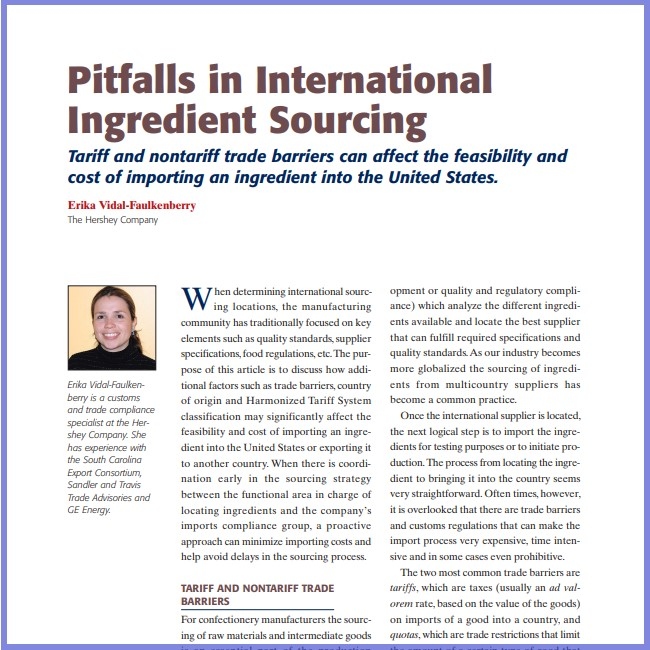 2010-Pitfalls in International Ingredient Sourcing