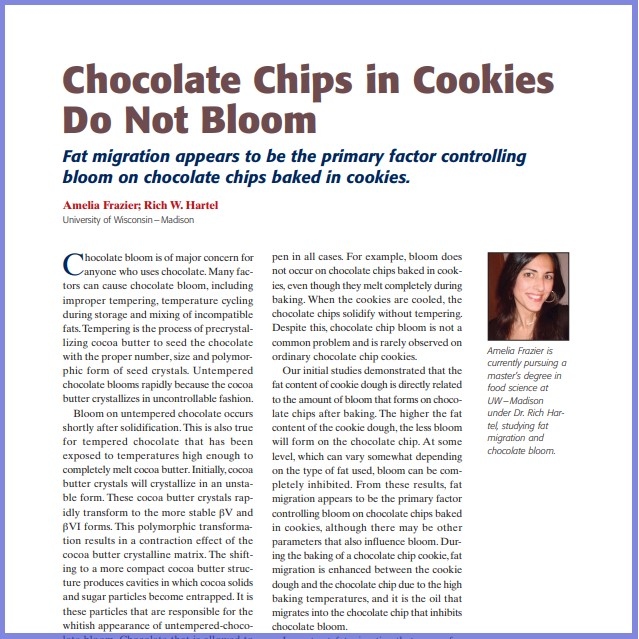 2010-Chocolate Chips in Cookies Do Not Bloom