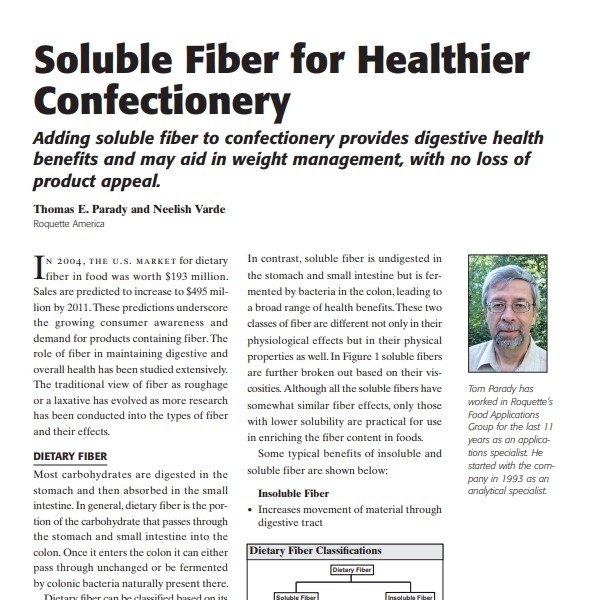 2009-Soluble Fiber For Healthier Confectionery