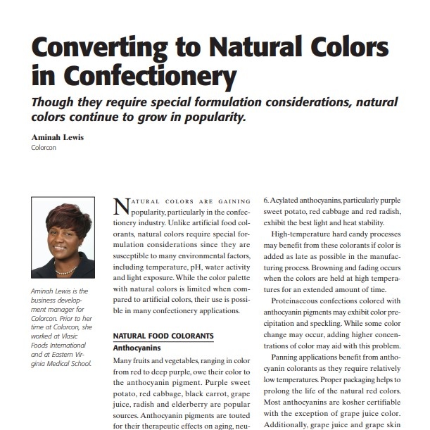 2009-Converting To Natural Colors In Confectionery