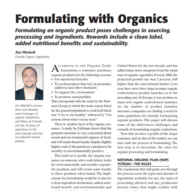 2009-Formulating With Organics