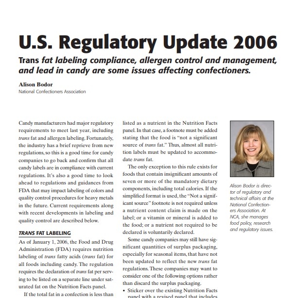 2006-U.S. Regulatory Update 2006