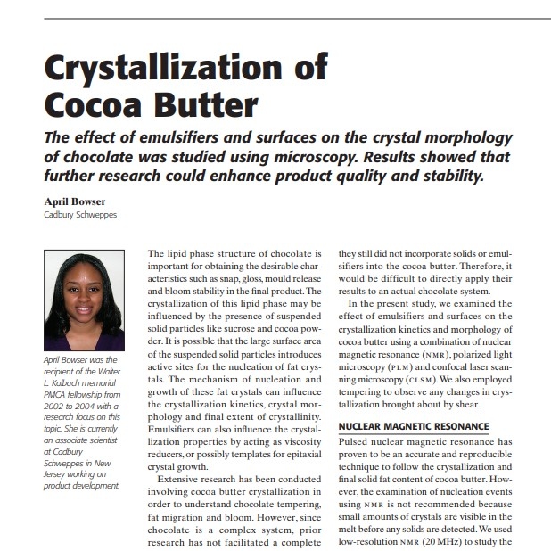 2006-Crystallization of Cocoa Butter