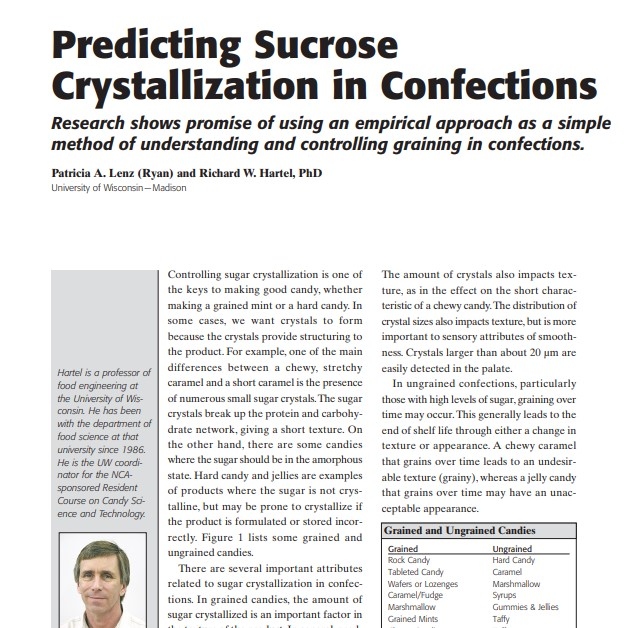 2005-Predicting Sucrose Crystallization in Confect