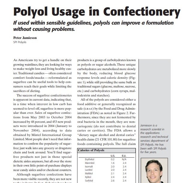2005-Polyol Usage in Confectionery