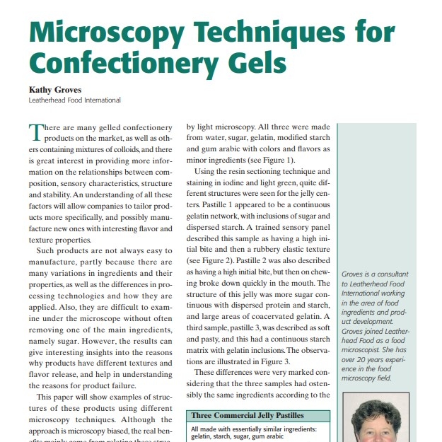 2003-Microscopy Techniques for Confectionery Gels