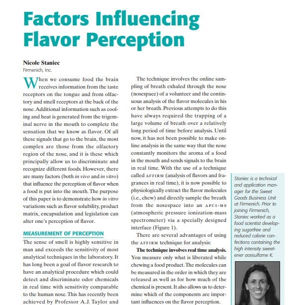 2002-Factors Influencing Flavor Perception