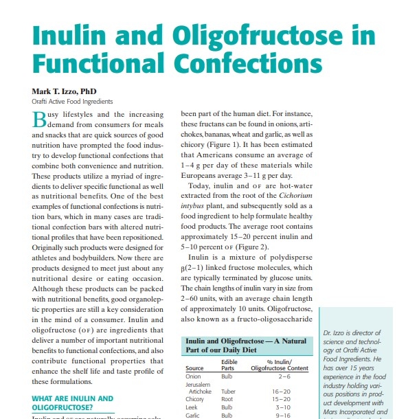 2002-Inulin and Oligofructose in Functional Confec