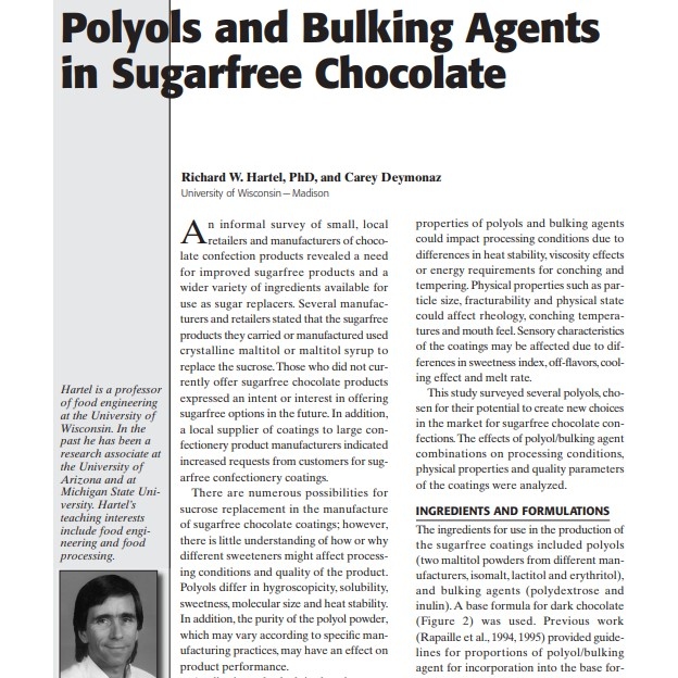 2001-Polyols and Bulking Agents in Sugarfree Choco
