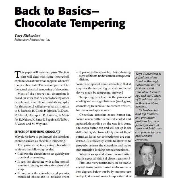 2000-Back to Basics— Chocolate Tempering