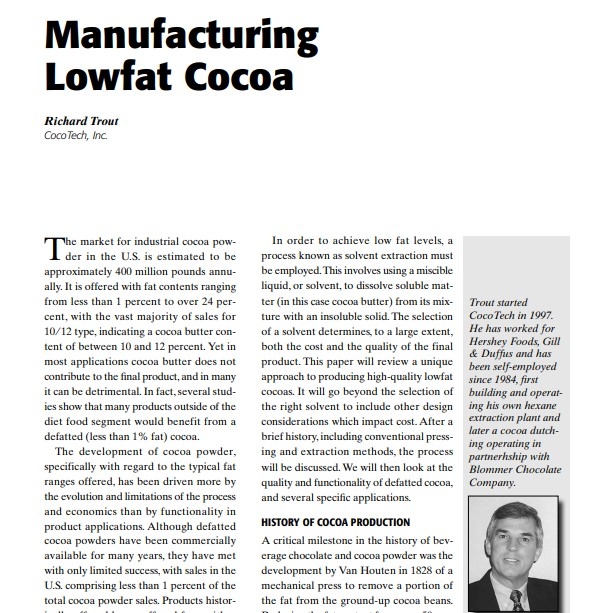 2000-Manufacturing Lowfat Cocoa