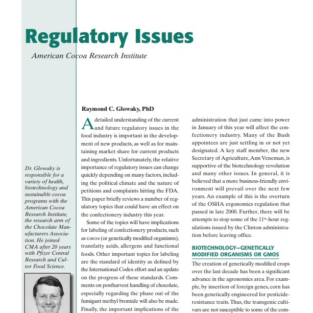 2001-Regulatory Issues