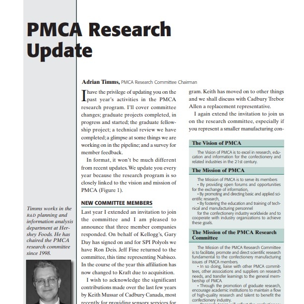 2001-PMCA Research Update