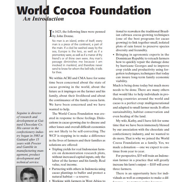 2001-World Cocoa Foundation-An Introduction