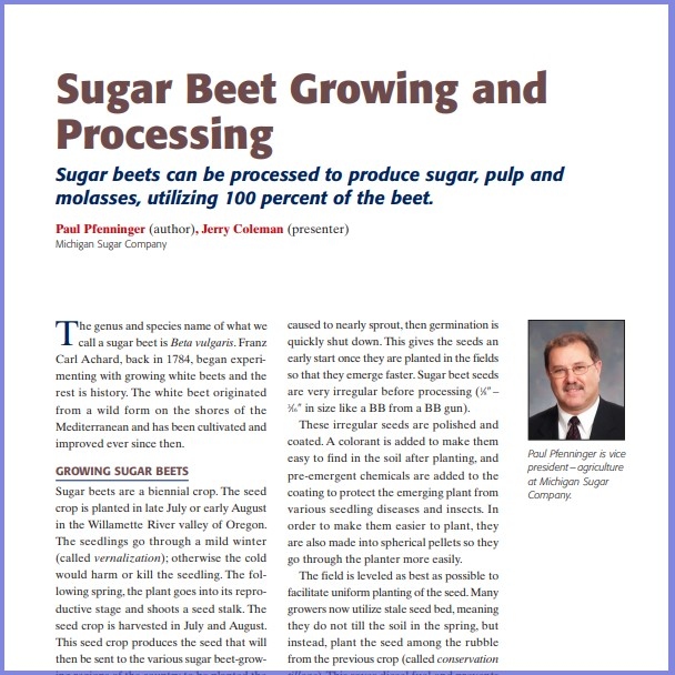 2012- Sugar Beet Growing And Processing- Paper