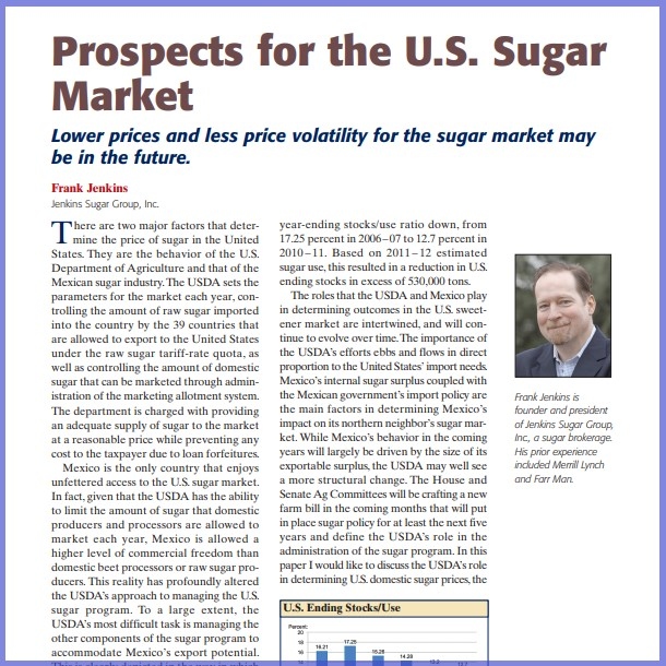 2012- Prospects For The U.S. Sugar Market- Paper